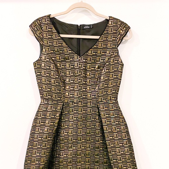 Kate Spade Saturday BAROQUE CAP SLEEVE FLARE DRESS - Picture 4 of 7